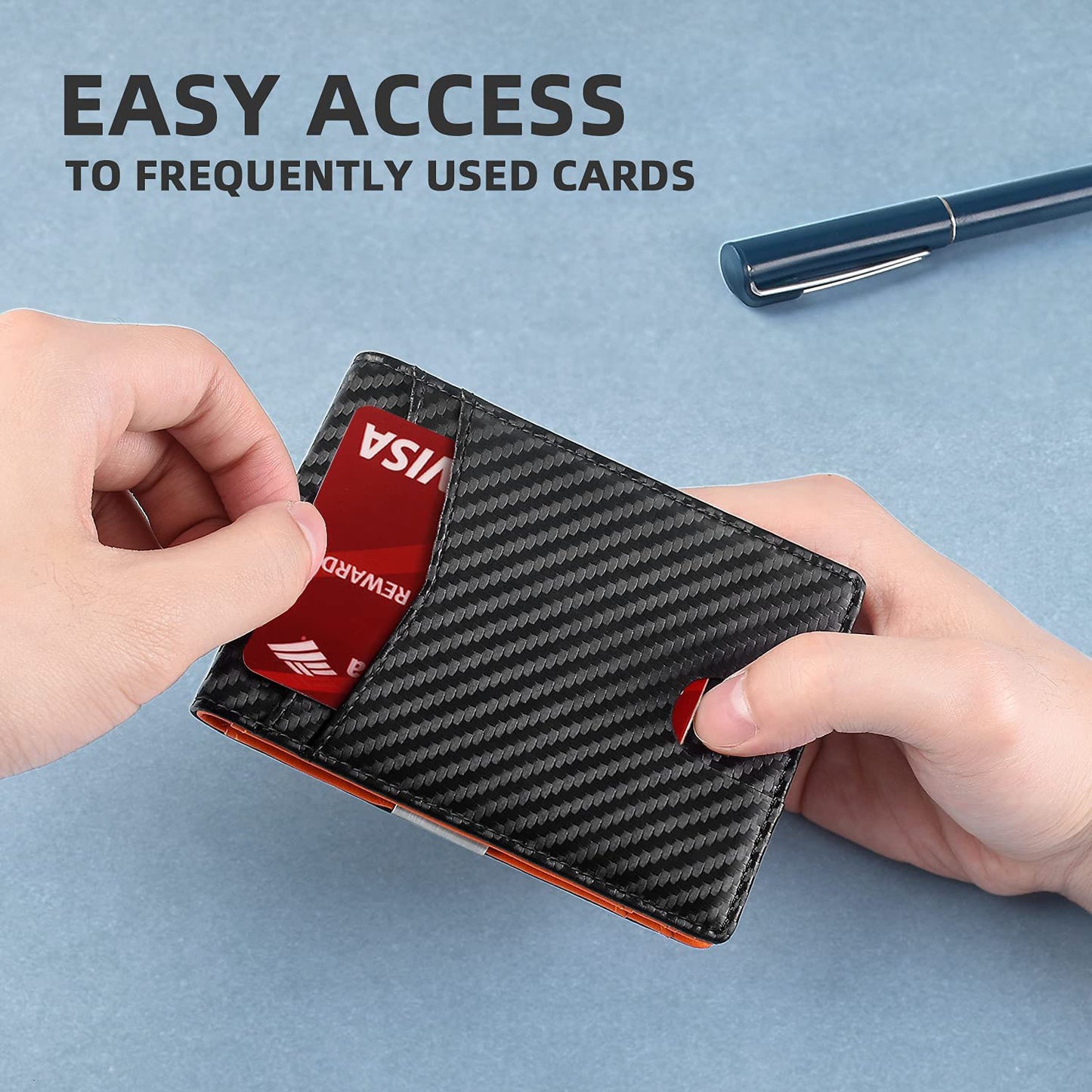 PU Leather Multiple Card Slots Anti-theft Wallet Card Holder