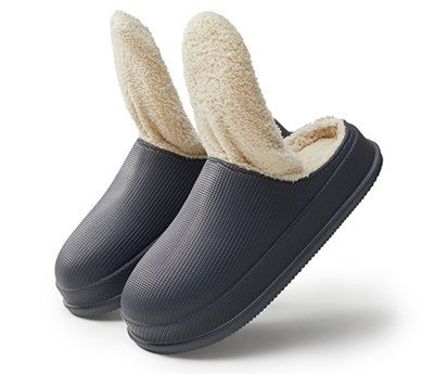 Plus Size Couple Waterproof Non-slip Warm Home Cotton Slippers