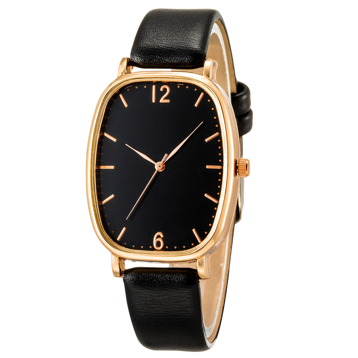 Ins Style Simple And Exquisite Womens Tonneau Belt Quartz Watch